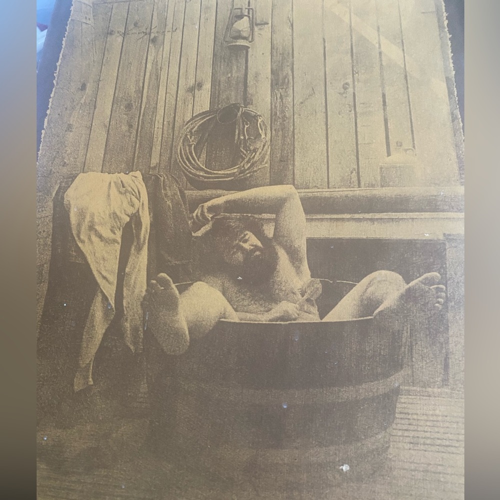 Funky Vintage Print on Particle Board Material